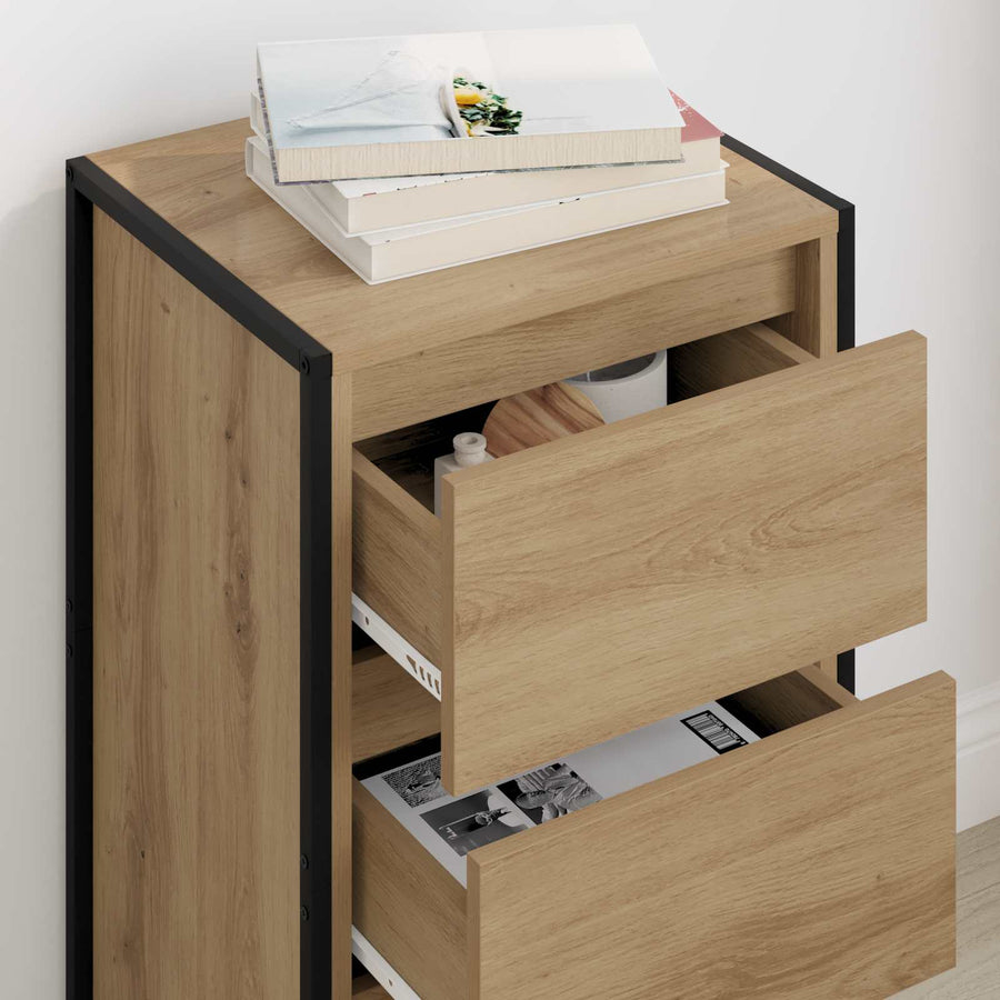 Dressoir Ambachtelijk eiken 42 x 36 x 75.5 cm Bewerkt hout