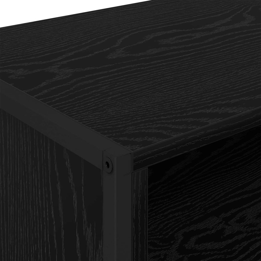 TV-kast Zwart Eiken 100 x 36.5 x 30.5 cm Bewerkt hout