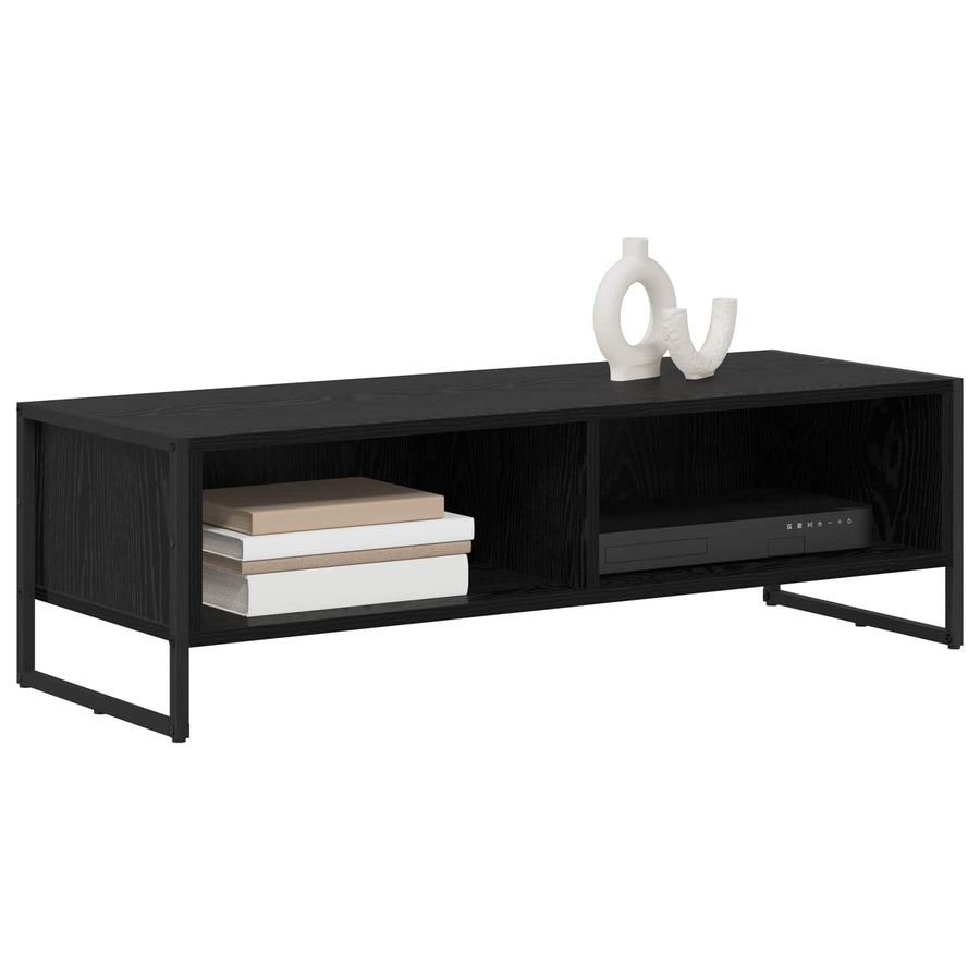 TV-kast Zwart Eiken 100 x 36.5 x 30.5 cm Bewerkt hout
