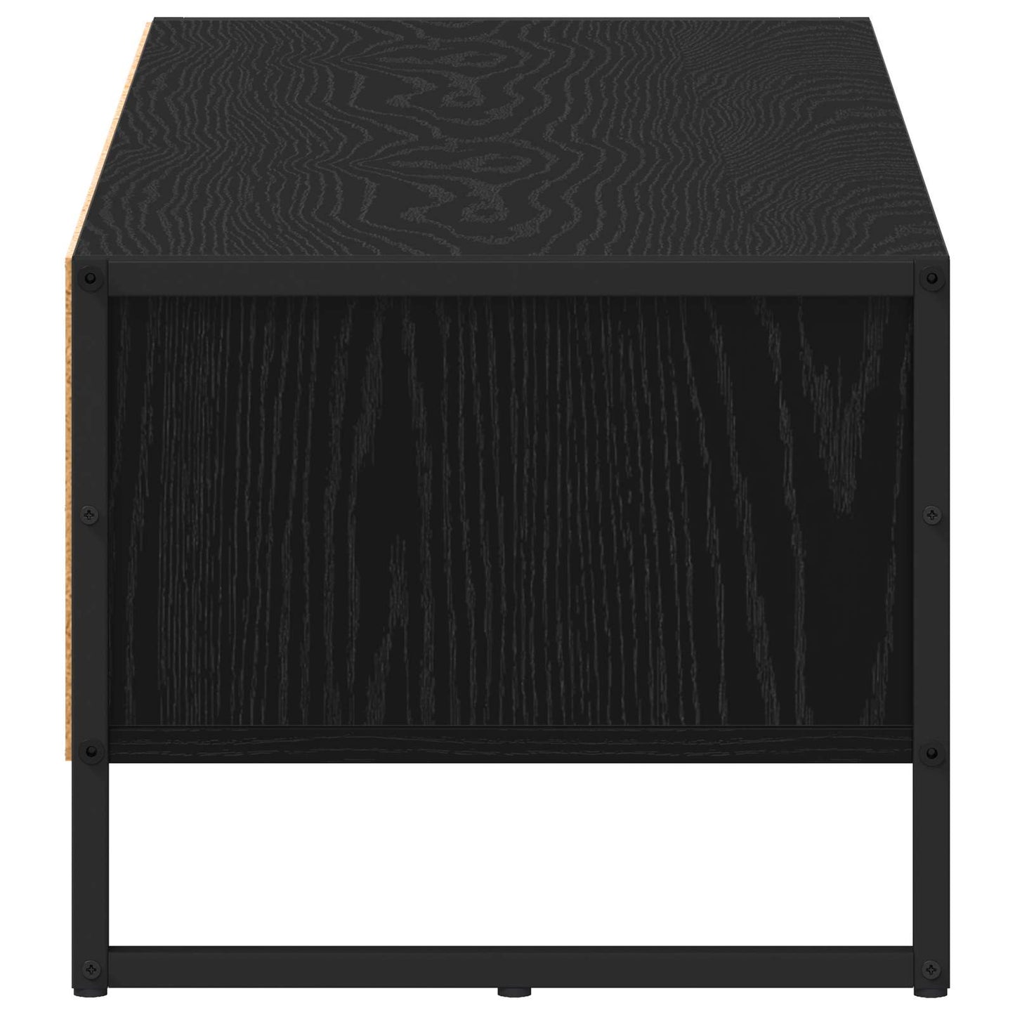 TV-kast Zwart Eiken 100 x 36.5 x 30.5 cm Bewerkt hout