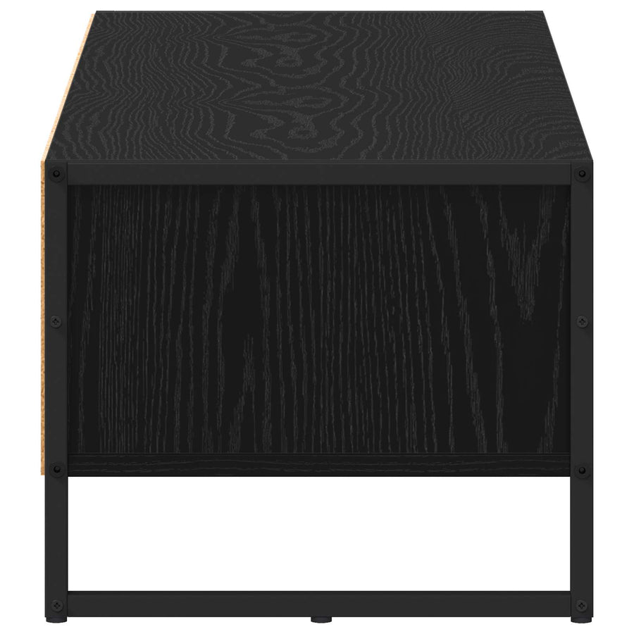 TV-kast Zwart Eiken 100 x 36.5 x 30.5 cm Bewerkt hout