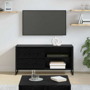 TV-kast 100x36x49,5 cm zwart eiken met lade