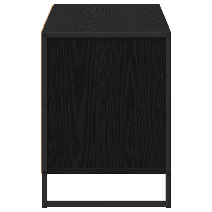 TV-kast met lade Zwart Eiken 100 x 36 x 49,5 cm Bewerkt hout