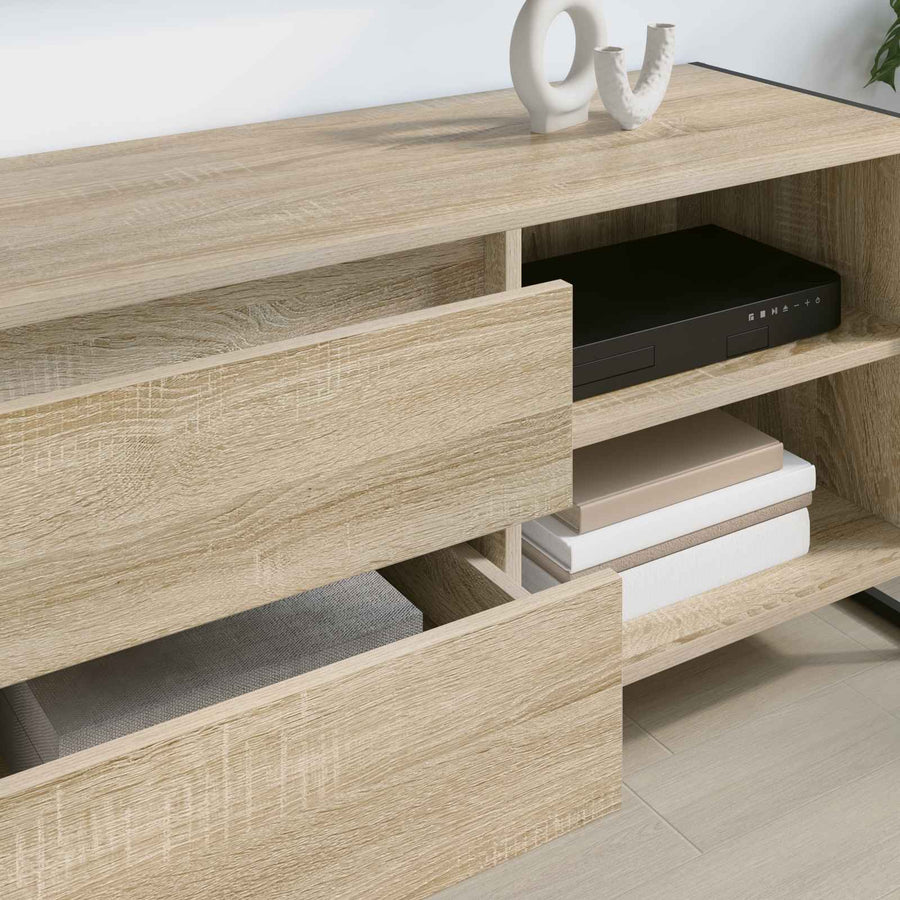 TV-kast met lade Sonoma 100 x 36 x 49,5 cm Bewerkt hout