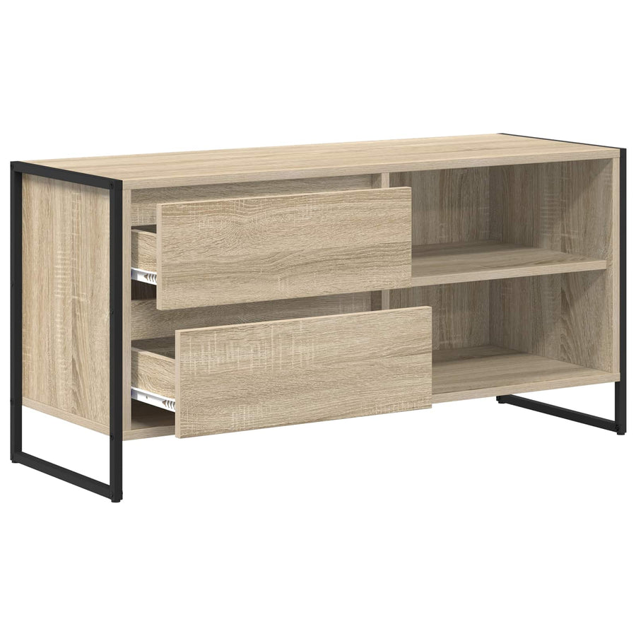 TV-kast met lade Sonoma 100 x 36 x 49,5 cm Bewerkt hout