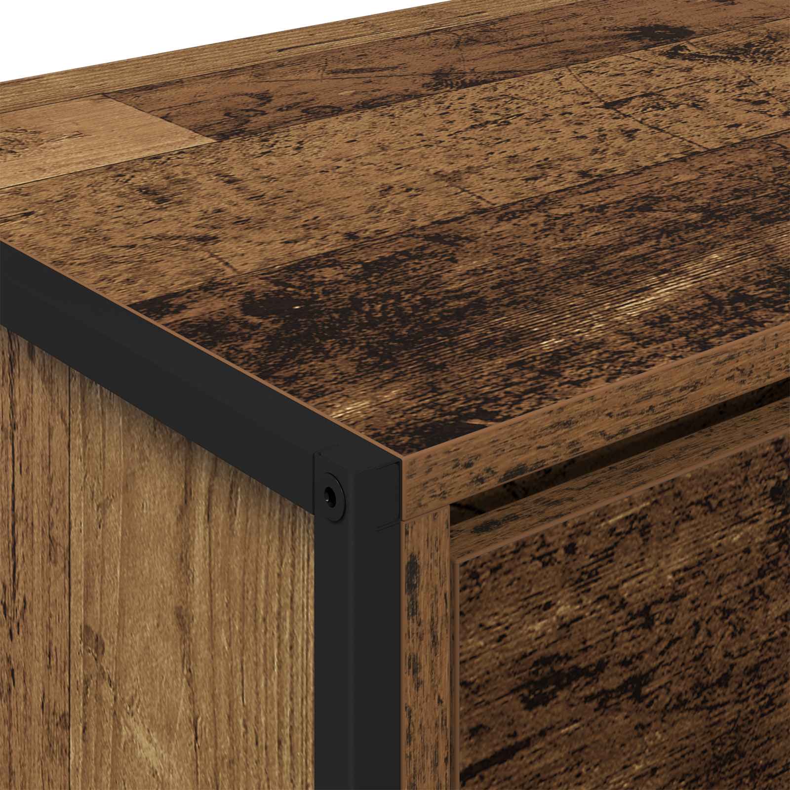 TV-kast met lade Oud Hout 100 x 36 x 49,5 cm Bewerkt hout