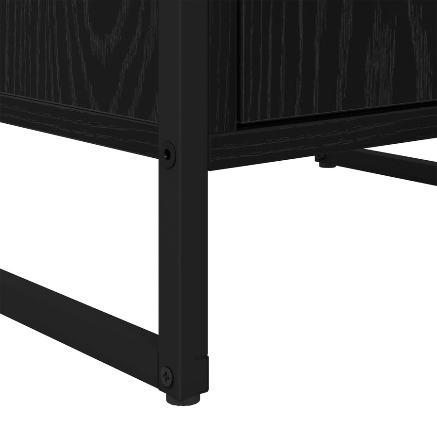 Dressoir met lade Zwart Eiken 81 x 36 x 150.5 cm Bewerkt hout
