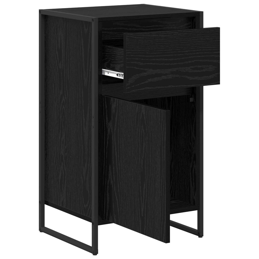 Dressoir met lade Zwart Eiken 81 x 36 x 150.5 cm Bewerkt hout