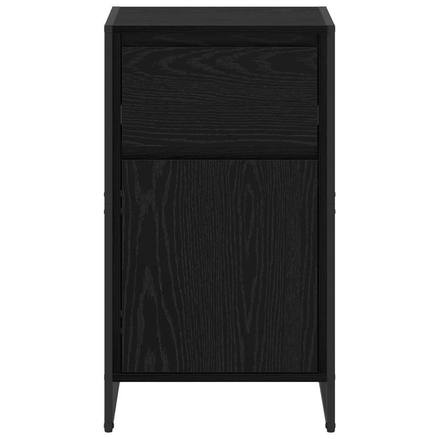 Dressoir met lade Zwart Eiken 81 x 36 x 150.5 cm Bewerkt hout