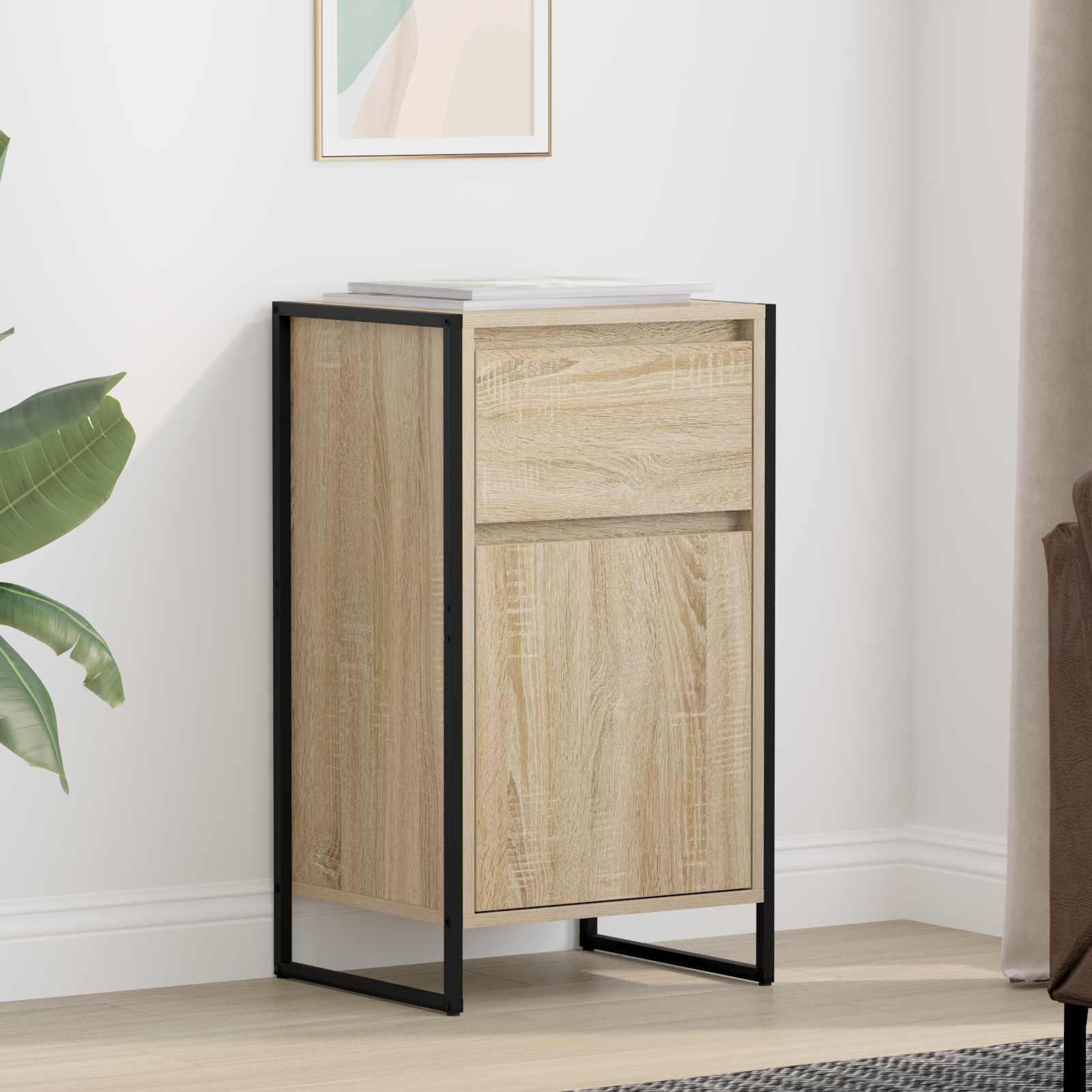 Dressoir met lade Sonoma 81 x 36 x 150.5 cm Bewerkt hout