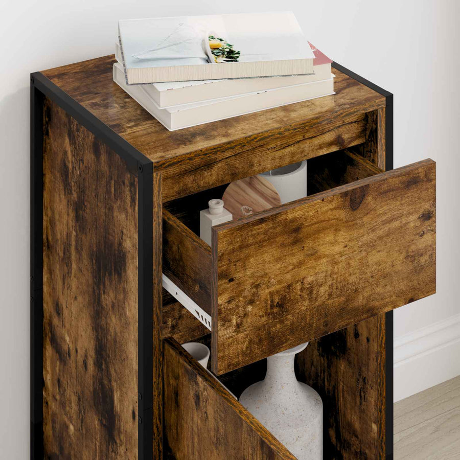 Dressoir met lade Rook Eik 81 x 36 x 150.5 cm Bewerkt hout