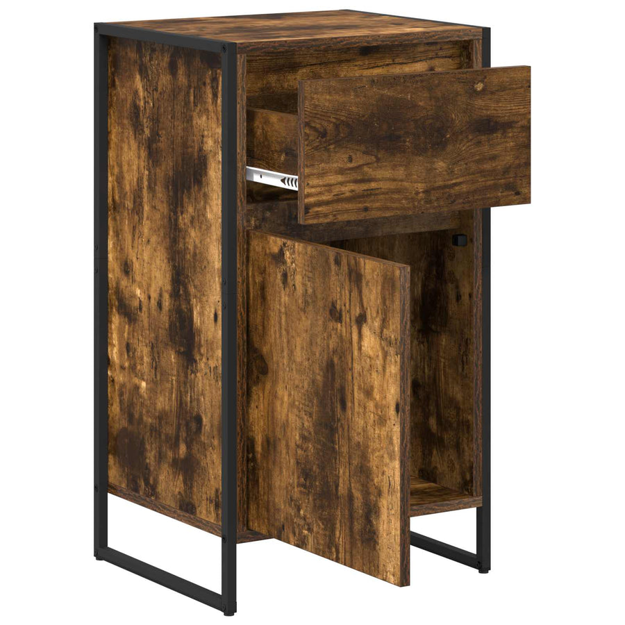 Dressoir met lade Rook Eik 81 x 36 x 150.5 cm Bewerkt hout