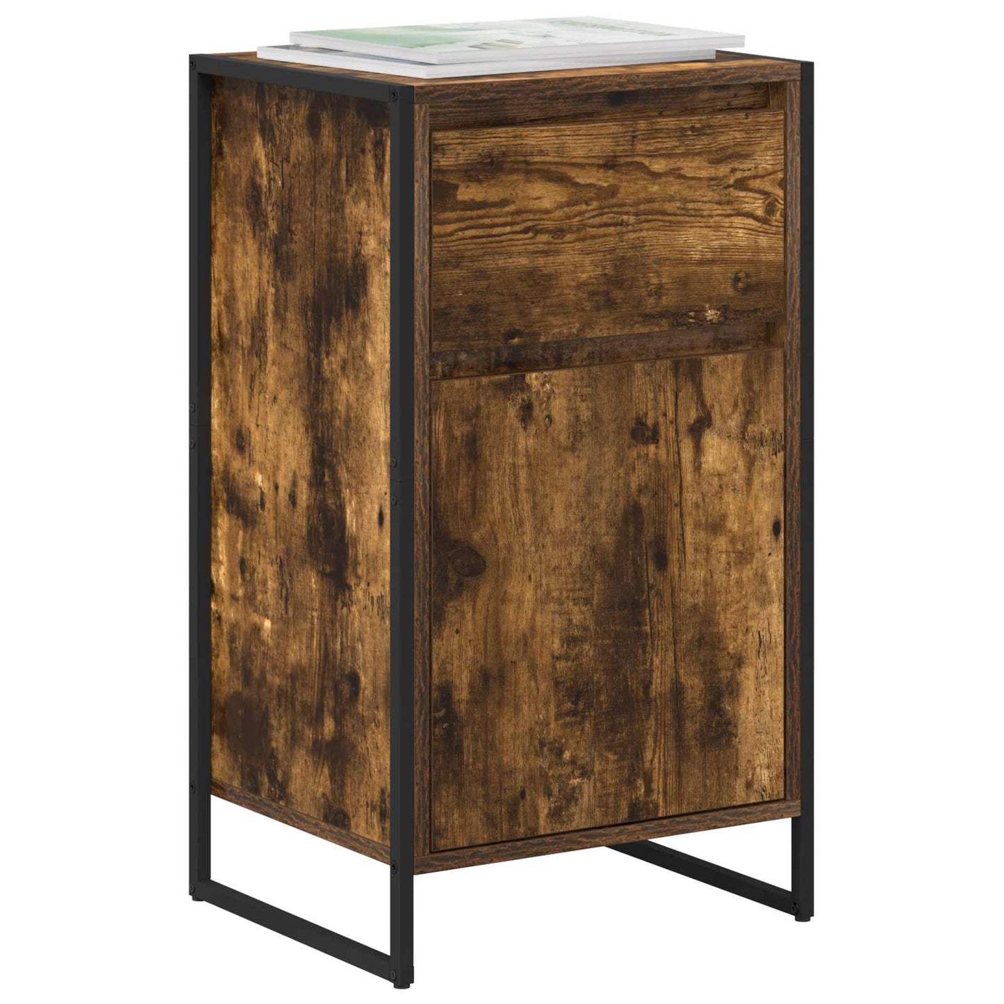 Dressoir met lade Rook Eik 81 x 36 x 150.5 cm Bewerkt hout