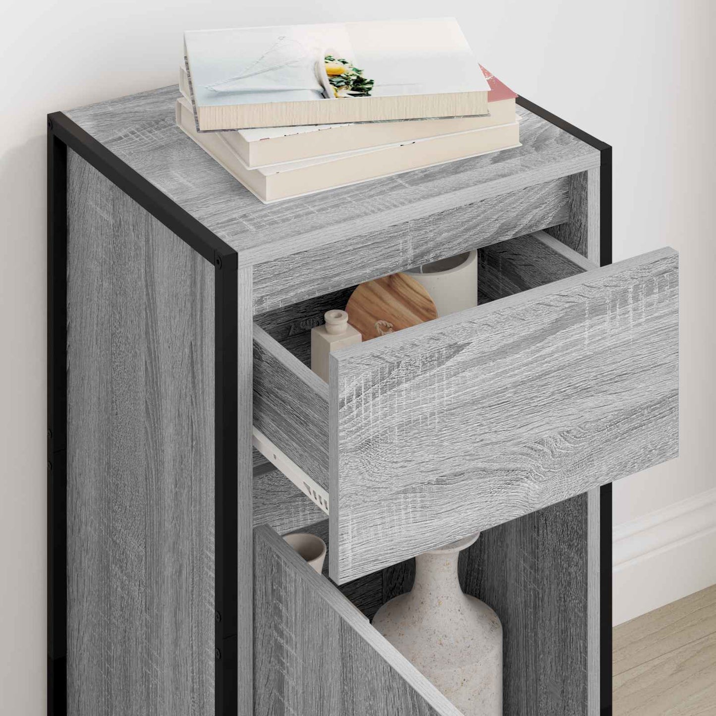 Dressoir met lade Grijs Sonoma 81 x 36 x 150.5 cm Bewerkt hout