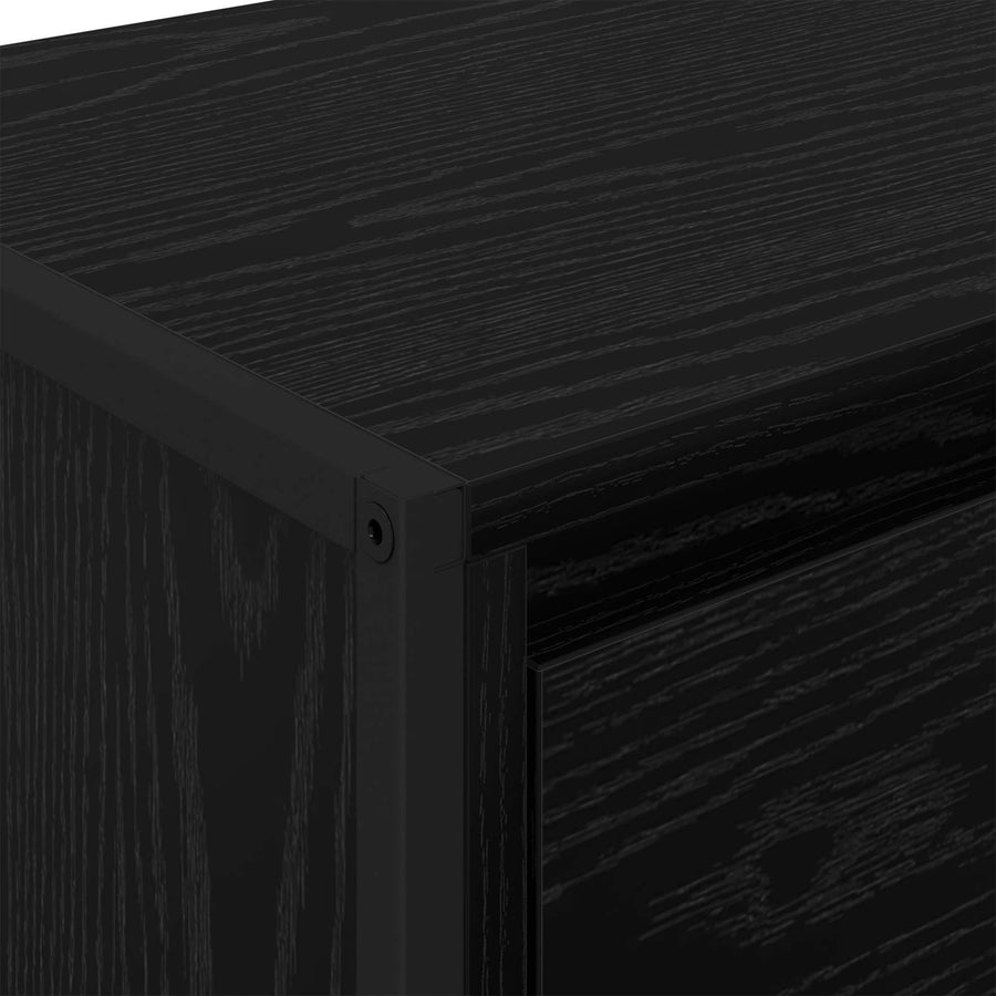 Dressoir Zwart Eiken 43 x 36 x 75,5 cm Bewerkt hout