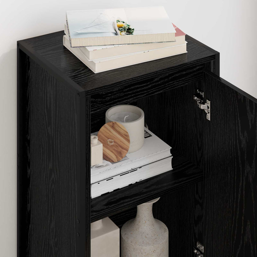 Dressoir Zwart Eiken 43 x 36 x 75,5 cm Bewerkt hout