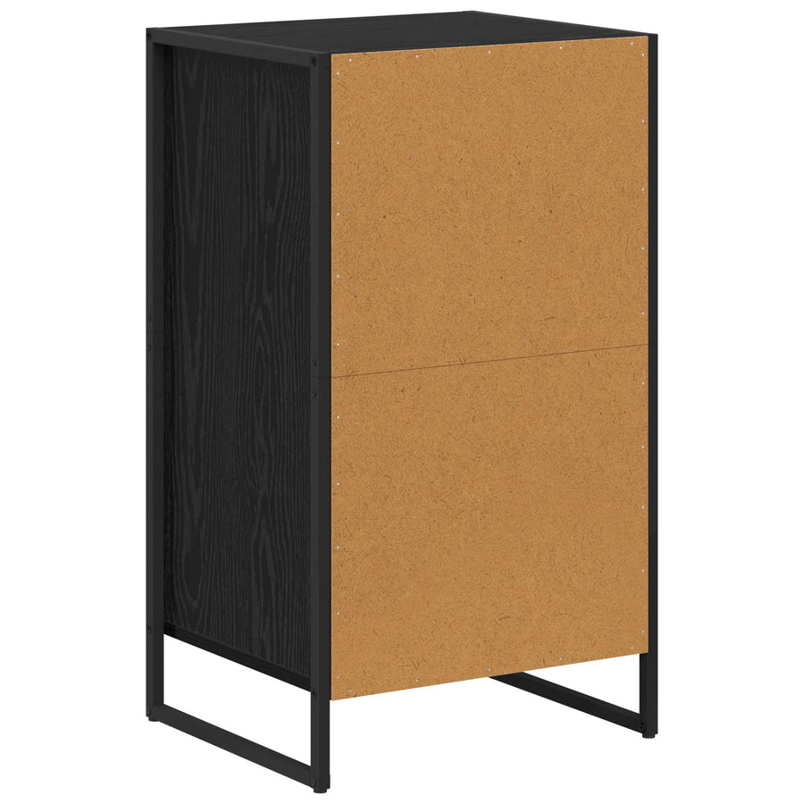 Dressoir Zwart Eiken 43 x 36 x 75,5 cm Bewerkt hout