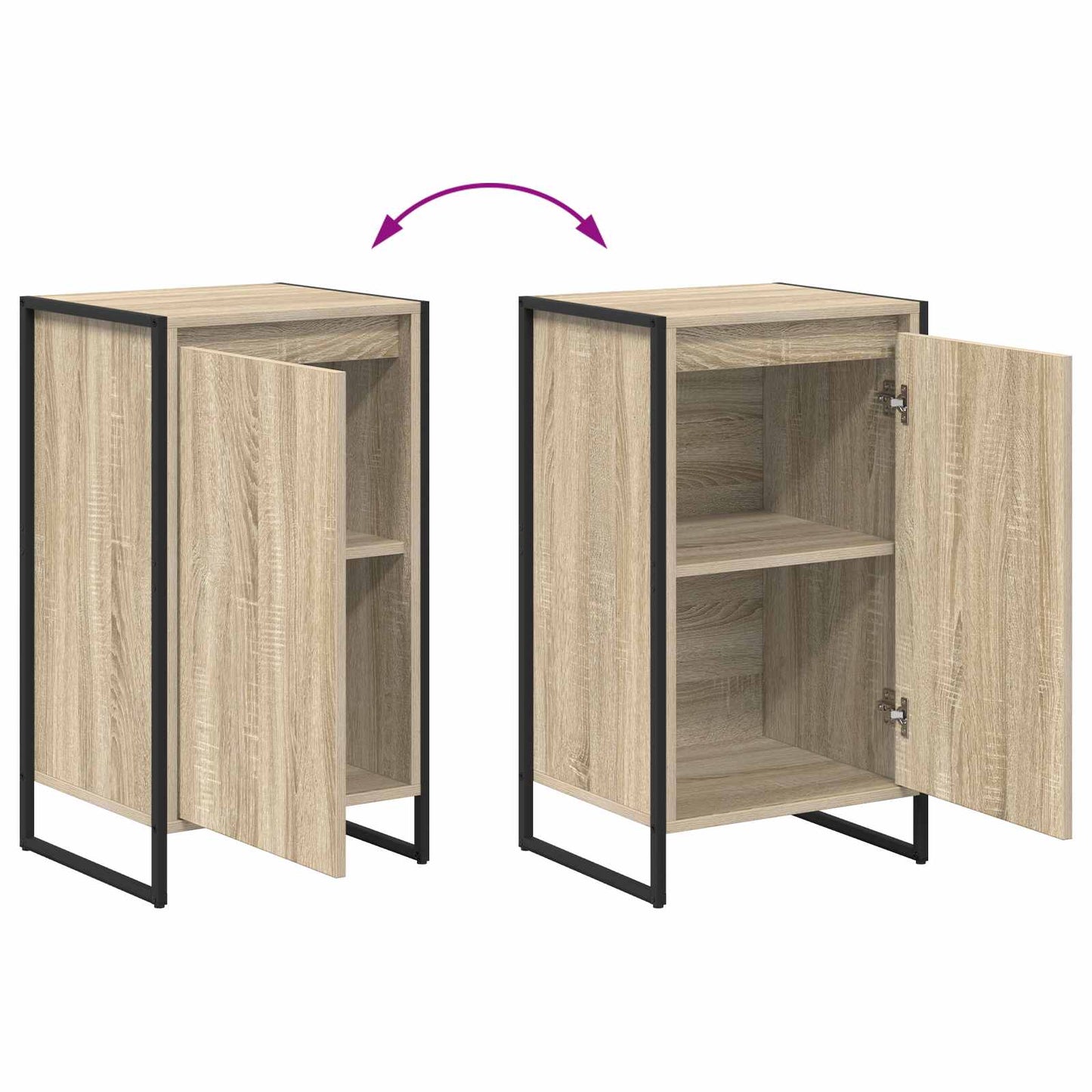 Dressoir Sonoma 43 x 36 x 75,5 cm Bewerkt hout