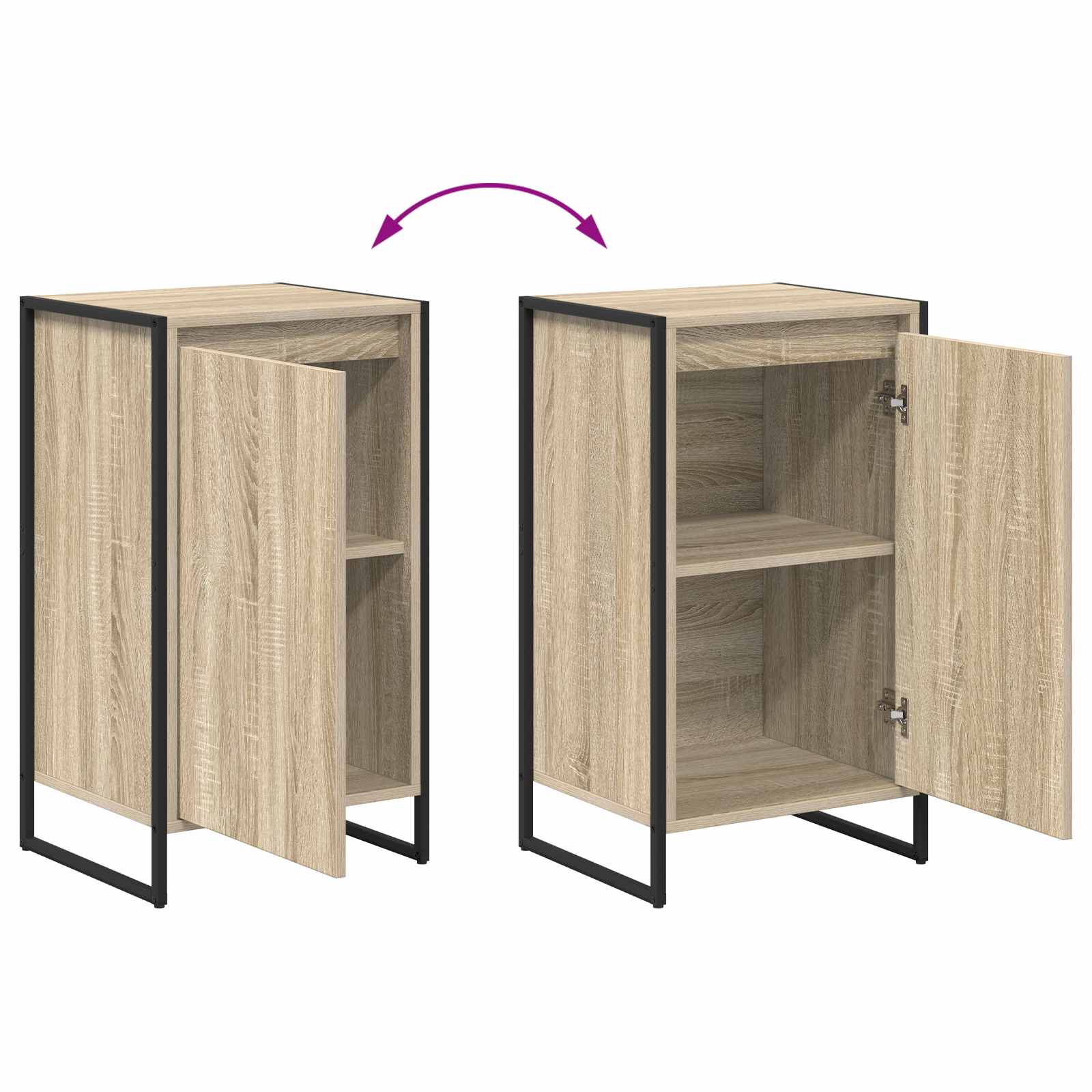 Dressoir Sonoma 43 x 36 x 75,5 cm Bewerkt hout