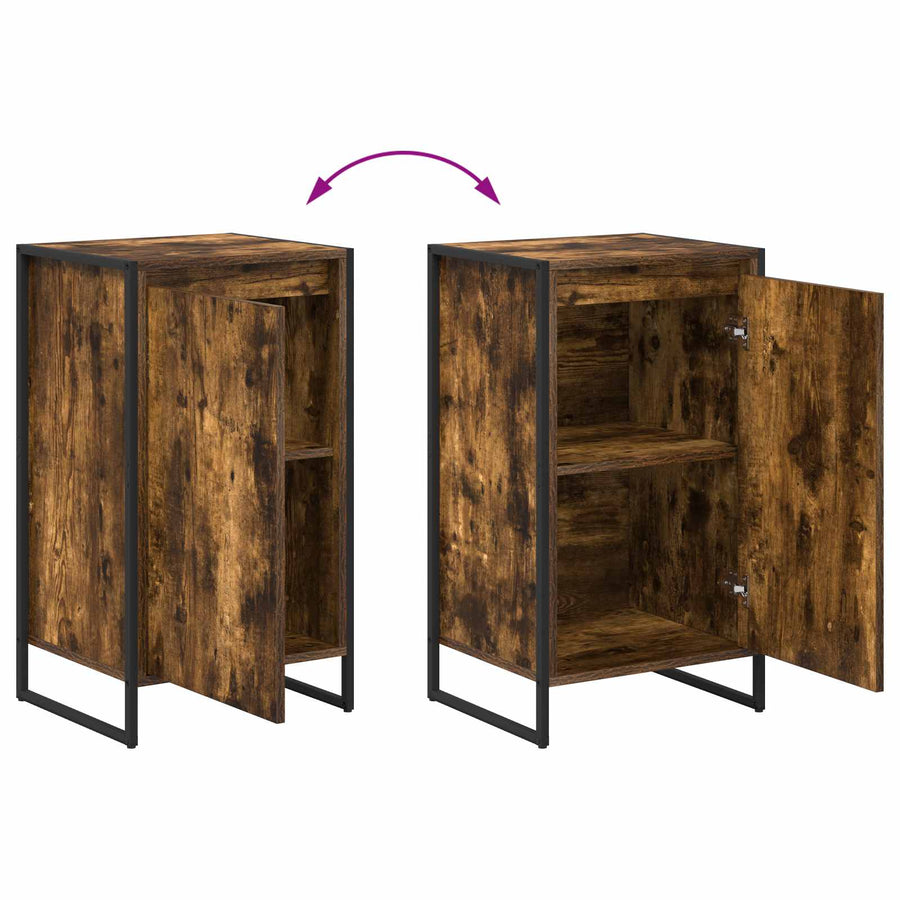 Dressoir Rook Eik 43 x 36 x 75,5 cm Bewerkt hout