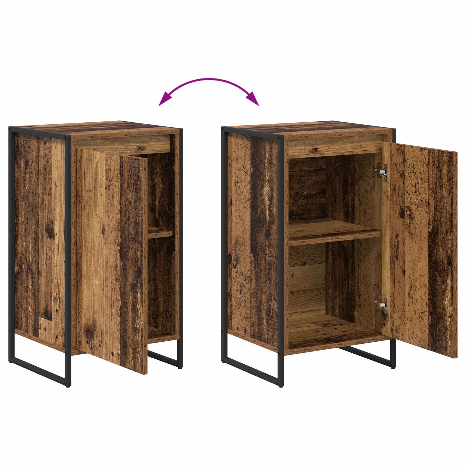 Dressoir Oud Hout 43 x 36 x 75,5 cm Bewerkt hout