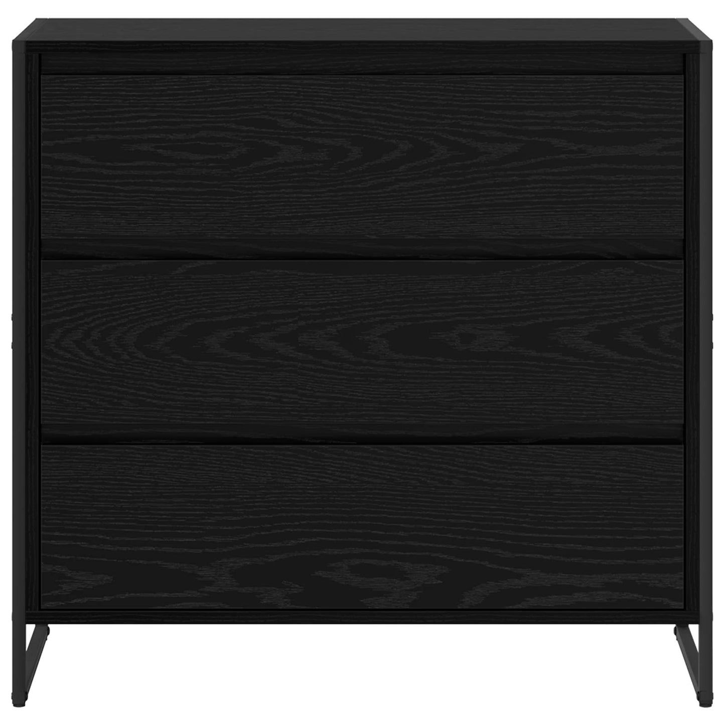 Dressoir met lade Zwart Eiken 79 x 36 x 75.5 cm Bewerkt hout