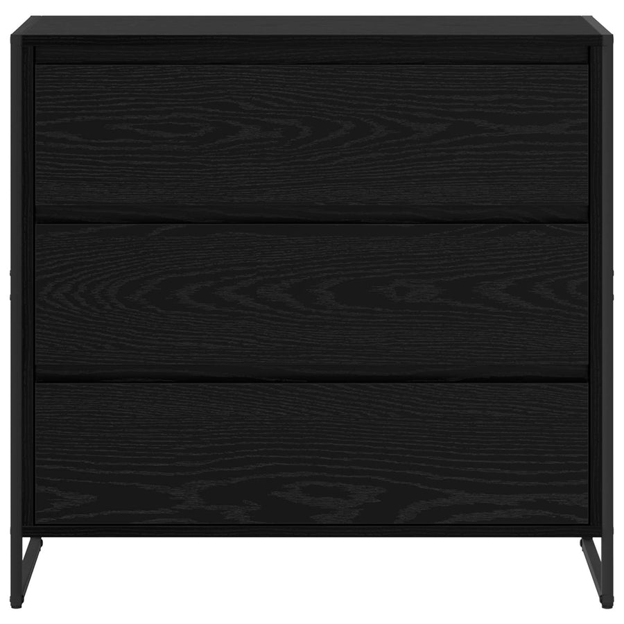Dressoir met lade Zwart Eiken 79 x 36 x 75.5 cm Bewerkt hout