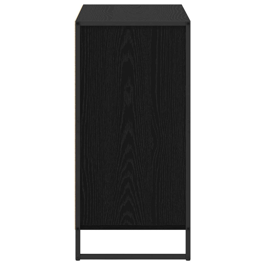 Dressoir met lade Zwart Eiken 79 x 36 x 75.5 cm Bewerkt hout