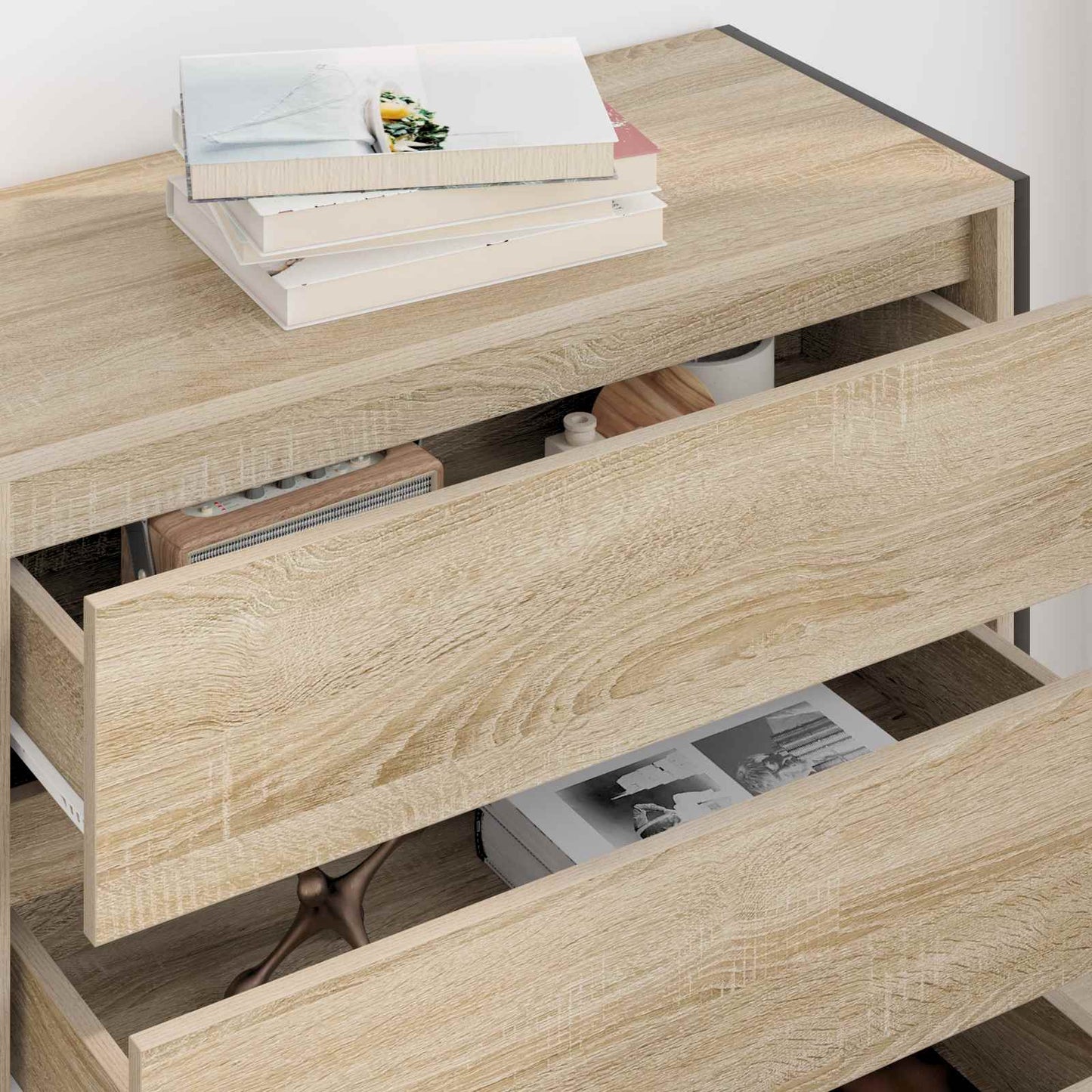 Dressoir met lade Sonoma 79 x 36 x 75.5 cm Bewerkt hout