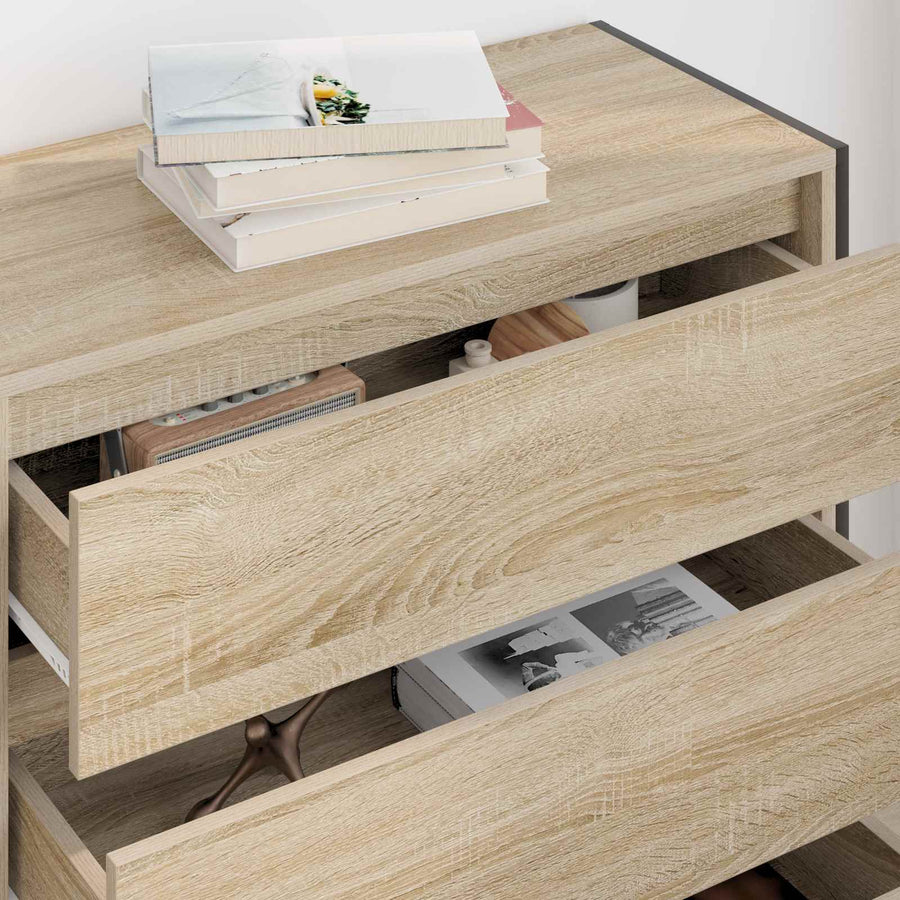 Dressoir met lade Sonoma 79 x 36 x 75.5 cm Bewerkt hout