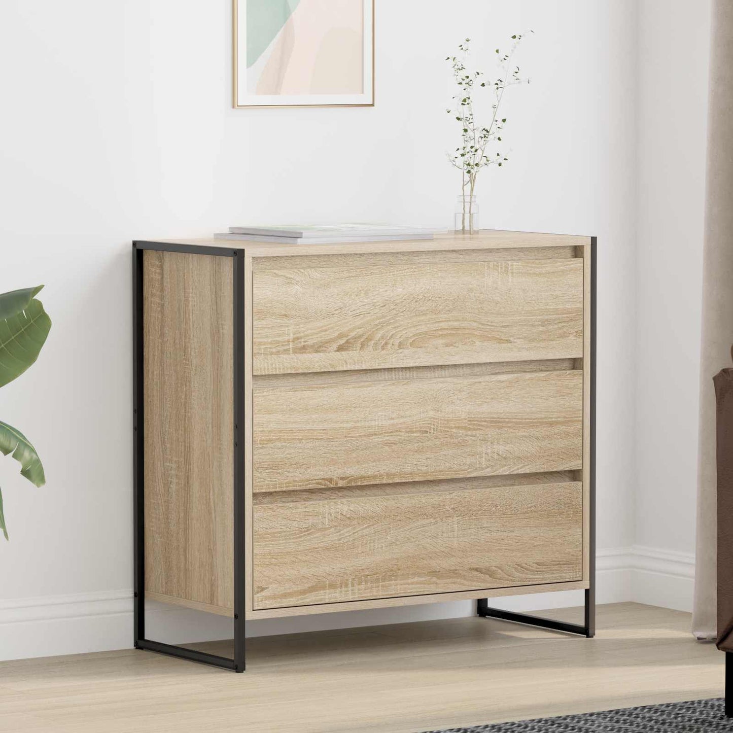 Dressoir met lade Sonoma 79 x 36 x 75.5 cm Bewerkt hout