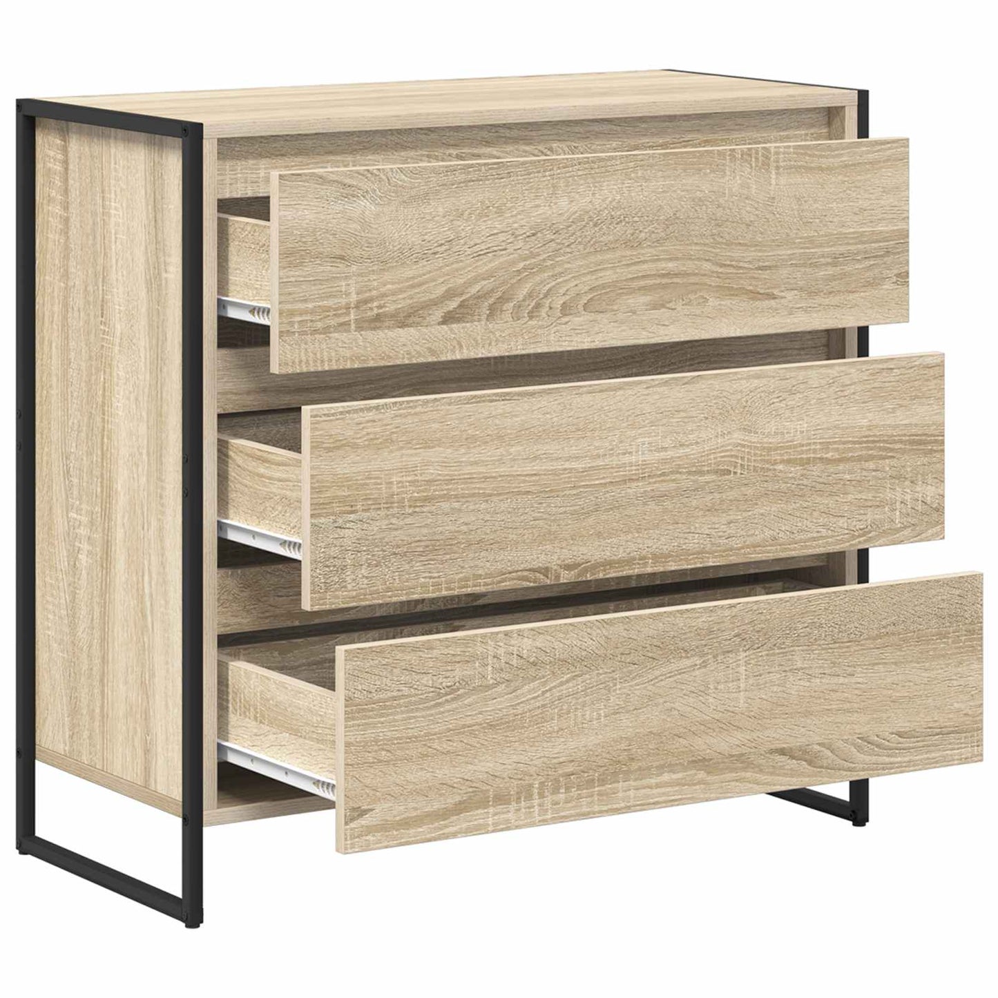 Dressoir met lade Sonoma 79 x 36 x 75.5 cm Bewerkt hout