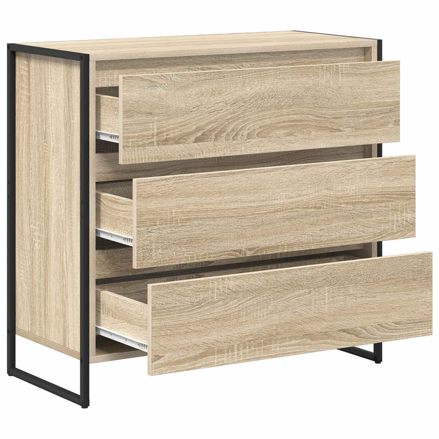 Dressoir met lade Sonoma 79 x 36 x 75.5 cm Bewerkt hout
