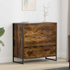 Sideboard with Drawer Smoked Oak 79 x 36 x 75.5 cm Engineered Wood