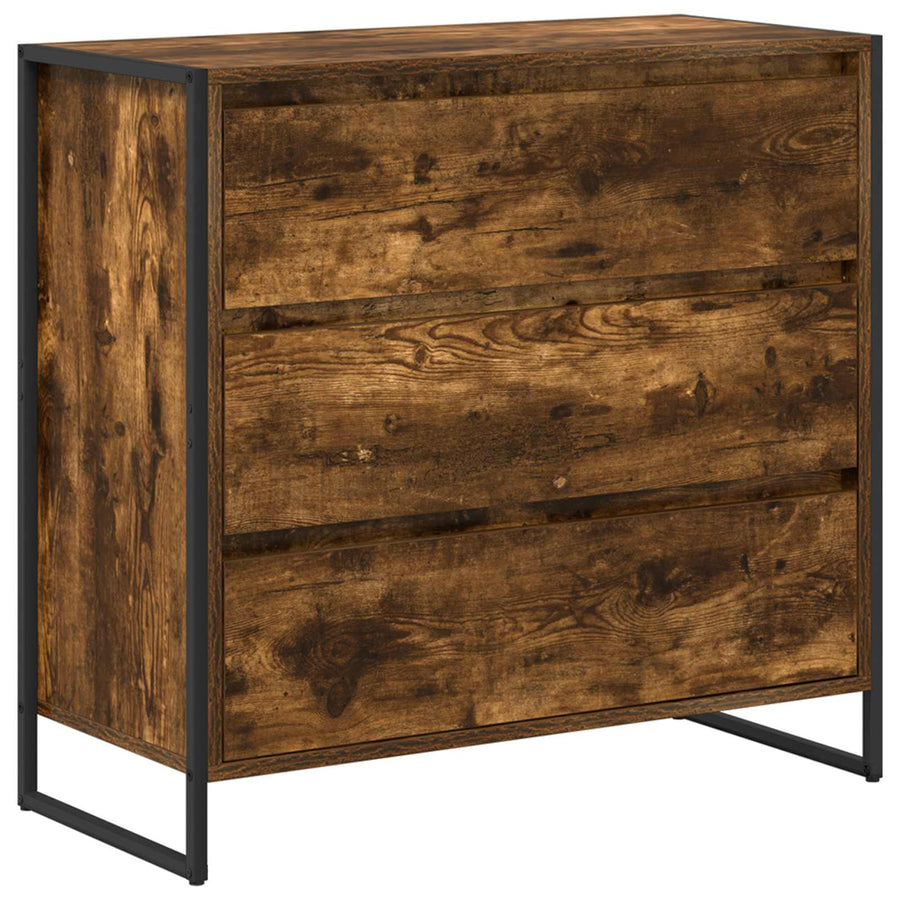 Dressoir met lade Rook Eik 79 x 36 x 75.5 cm Bewerkt hout