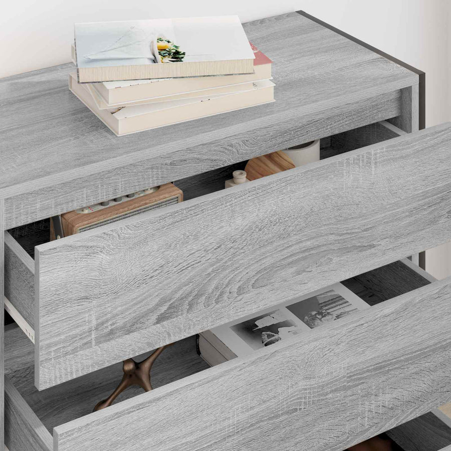 Dressoir met lade Grijs Sonoma 79 x 36 x 75.5 cm Bewerkt hout
