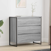 Dressoir grijs 79x36x75.5 cm bewerkt hout