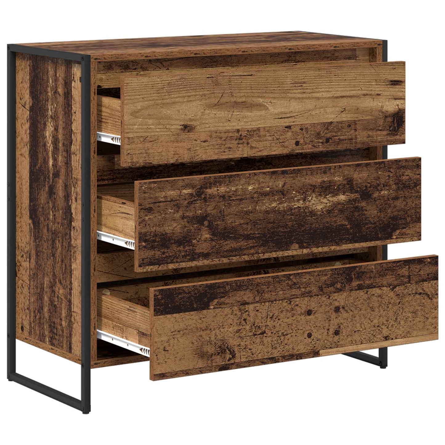 Dressoir met lade Oud Hout 79 x 36 x 75.5 cm Bewerkt hout