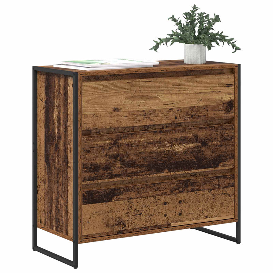 Dressoir met lade Oud Hout 79 x 36 x 75.5 cm Bewerkt hout