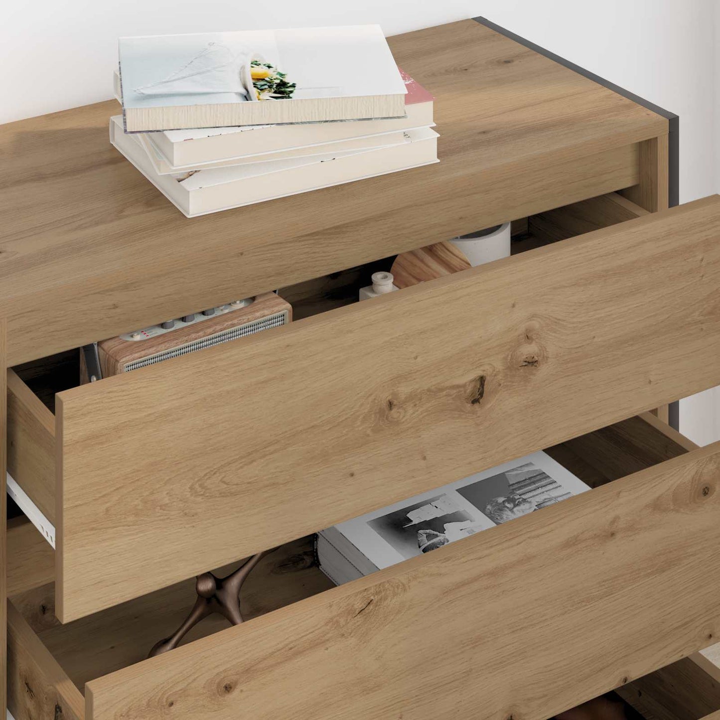Dressoir Ambachtelijk eiken 79 x 36 x 75.5 cm Bewerkt hout