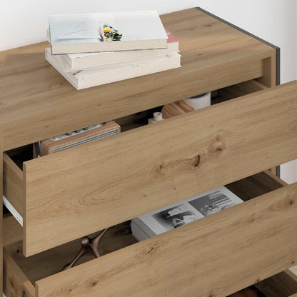 Dressoir Ambachtelijk eiken 79 x 36 x 75.5 cm Bewerkt hout
