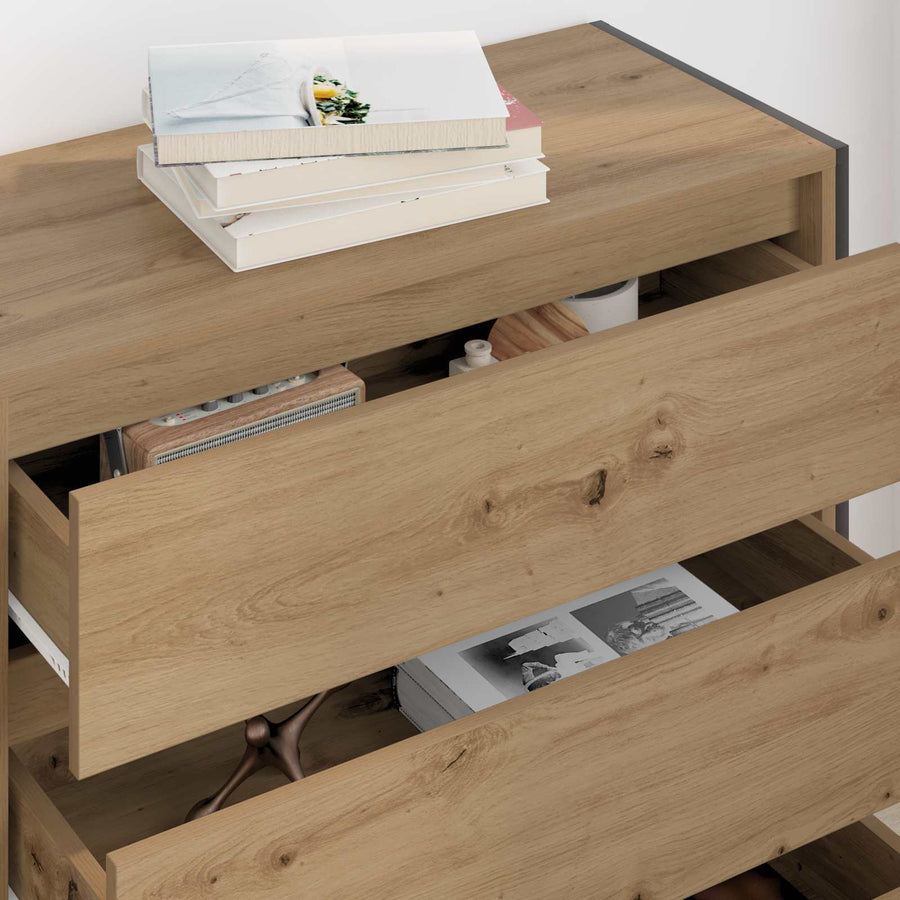 Dressoir Ambachtelijk eiken 79 x 36 x 75.5 cm Bewerkt hout