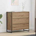 Sideboard Crafted oak 79 x 36 x 75.5 cm Treated wood