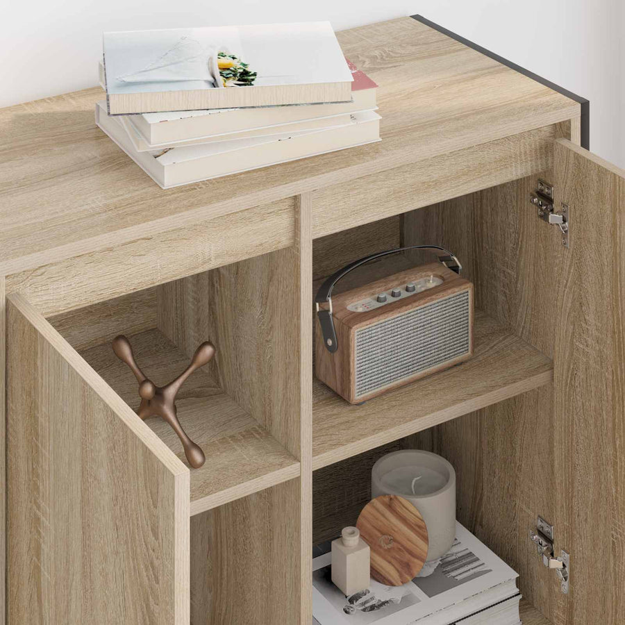 Bijzetkast Sonoma 79 x 36 x 75 cm Bewerkt hout