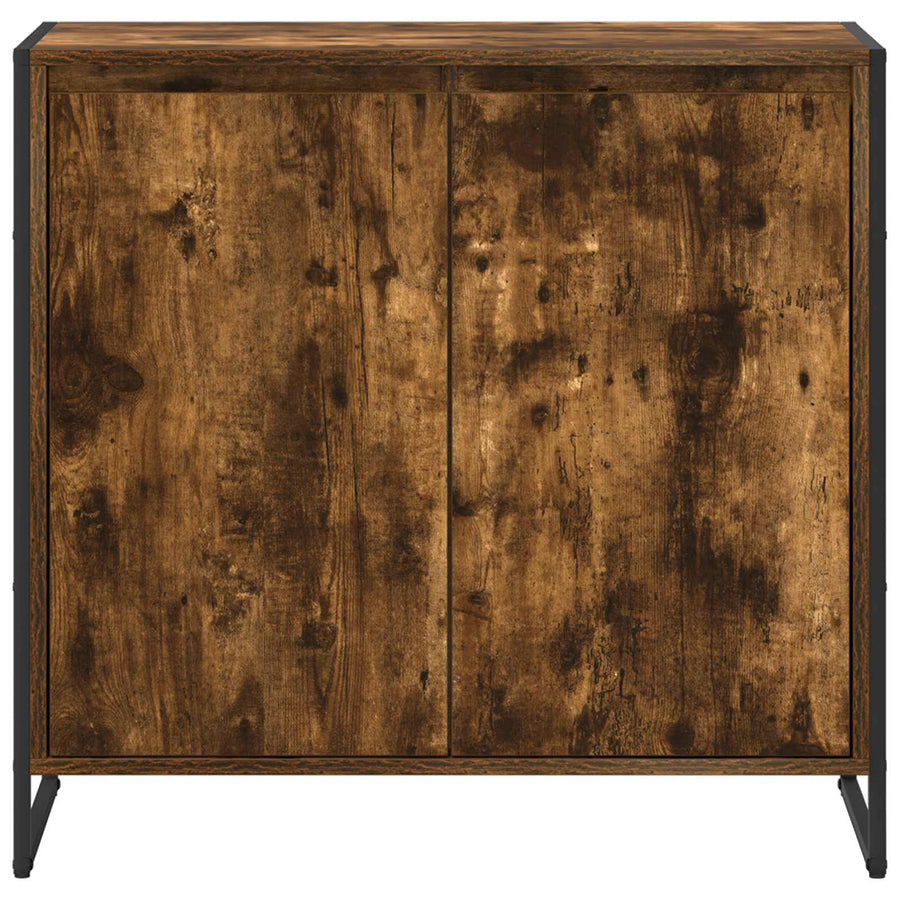 Bijzetkast Rook Eik 79 x 36 x 75 cm Bewerkt hout