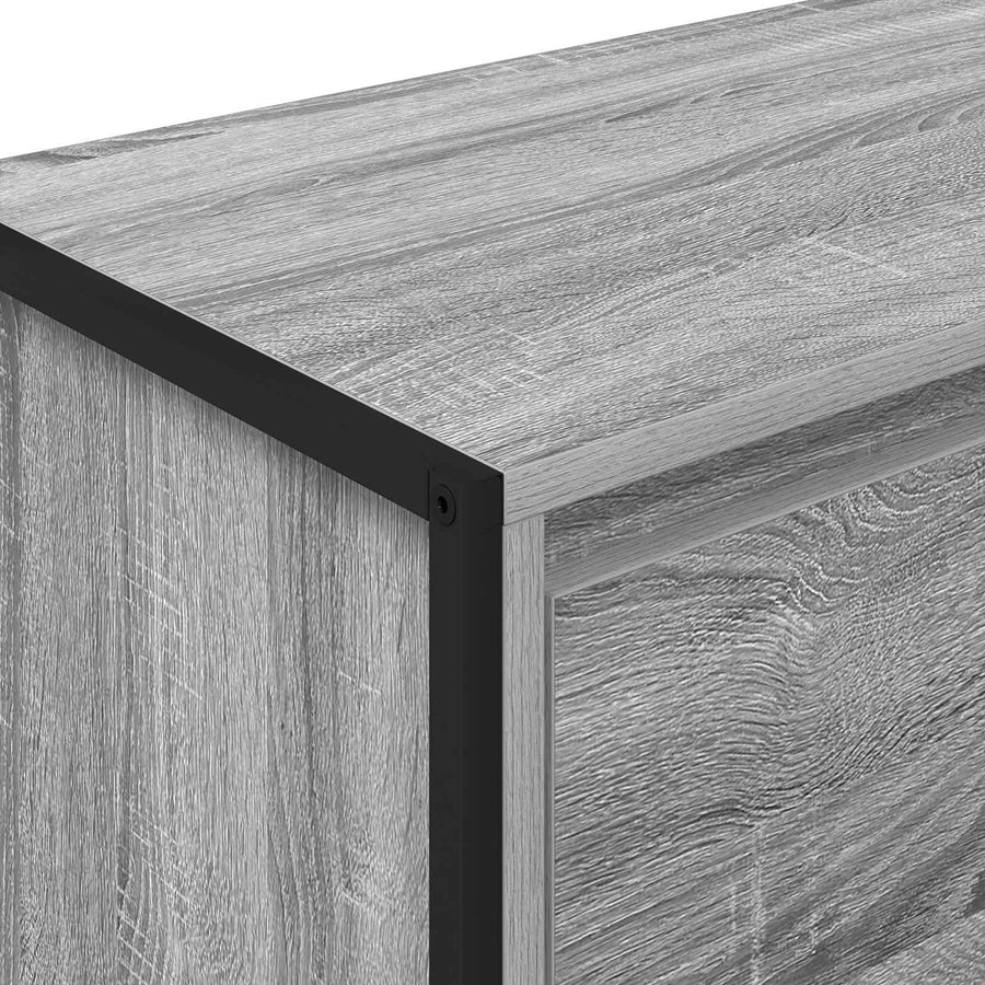 Bijzetkast Grijs Sonoma 79 x 36 x 75 cm Bewerkt hout