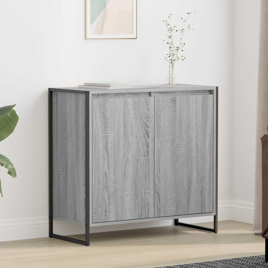 Bijzetkast Grijs Sonoma 79 x 36 x 75 cm Bewerkt hout