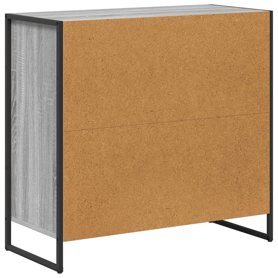 Bijzetkast Grijs Sonoma 79 x 36 x 75 cm Bewerkt hout