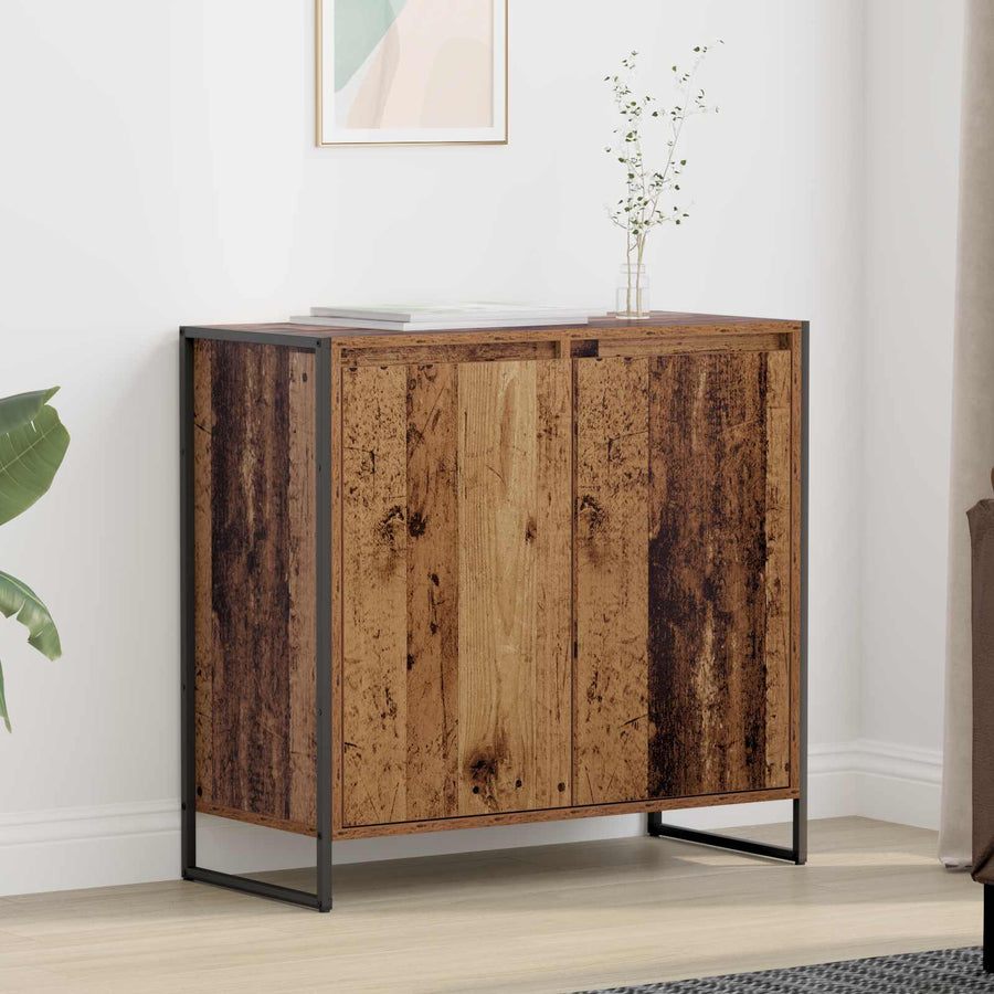 Bijzetkast Oud Hout 79 x 36 x 75 cm Bewerkt hout