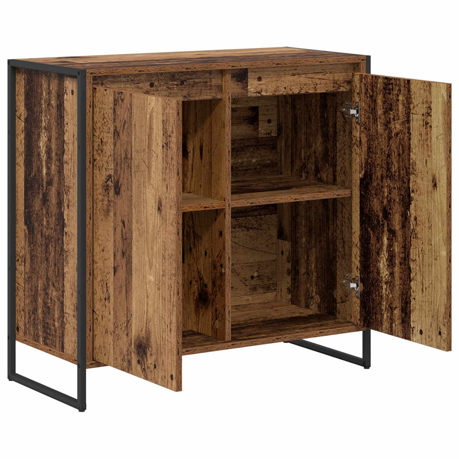 Bijzetkast Oud Hout 79 x 36 x 75 cm Bewerkt hout
